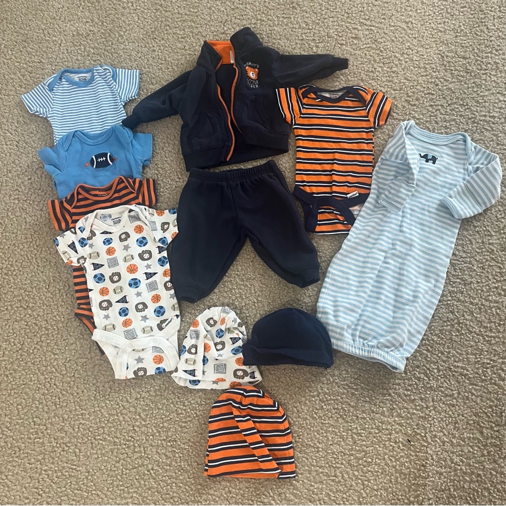 Baby Boys Newborn Clothing Lot